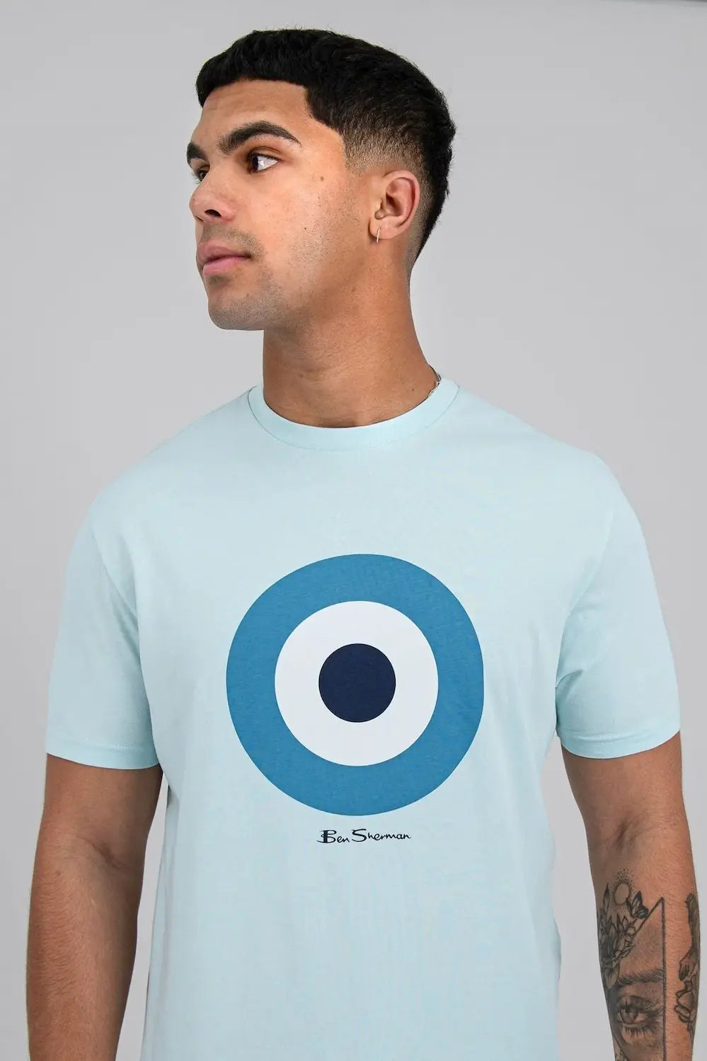 Ben Sherman Target T-Shirt In Light Blue