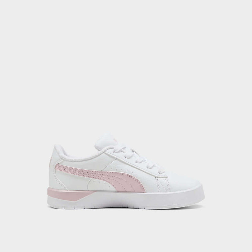 Puma Girls Jada Classic Junior Shoes In White & Pink