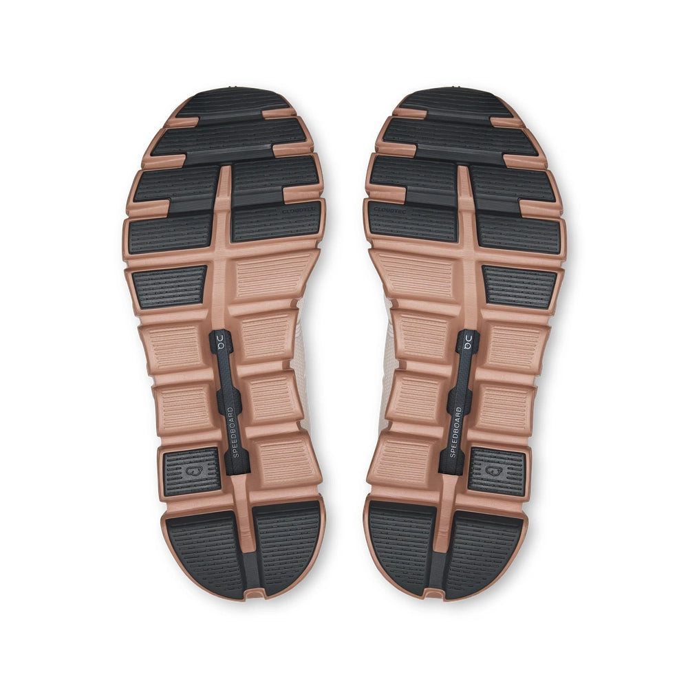 On Womens Cloud 6 Sneakers In Oyster/Biscuit
