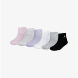 Nike Jordan Girls Everyday Essential 6 Pack Anklet Socks In Pink Assorted