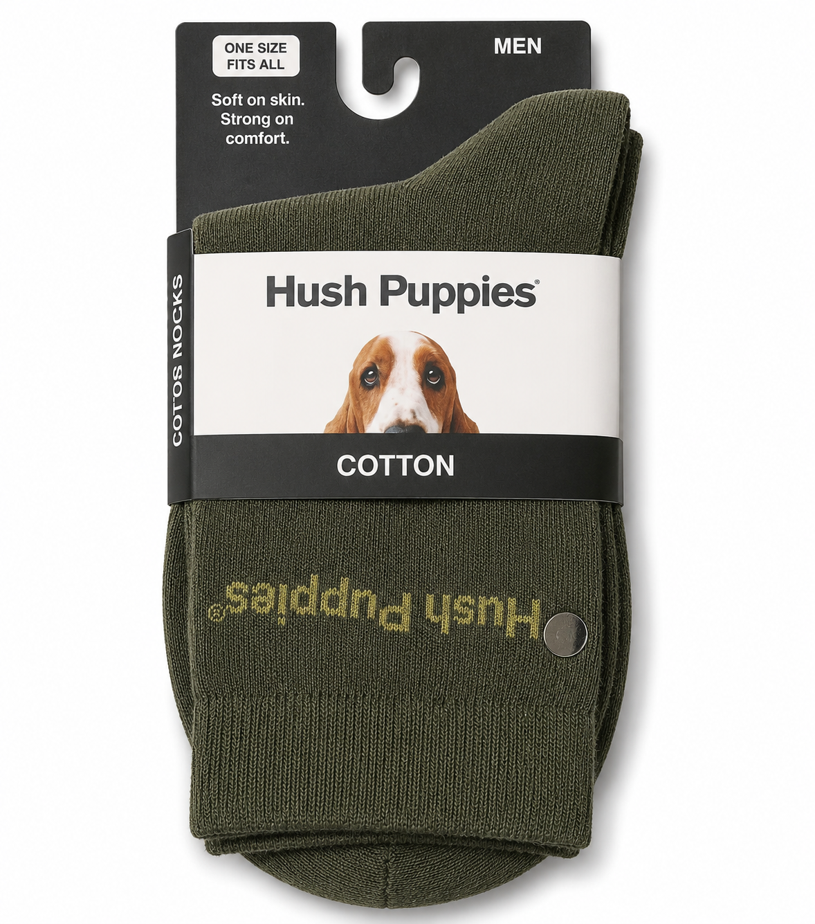 Hush Puppies Mens Combed Cotton Socks In Green