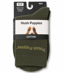 Hush Puppies Mens Combed Cotton Socks In Green
