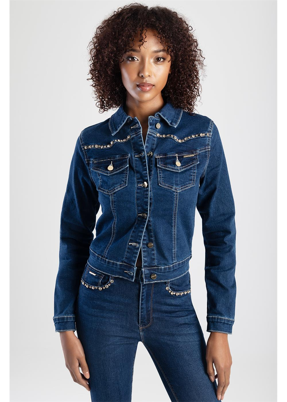 Sissyboy Js30761 Denim Jacket With Wing Embroidery