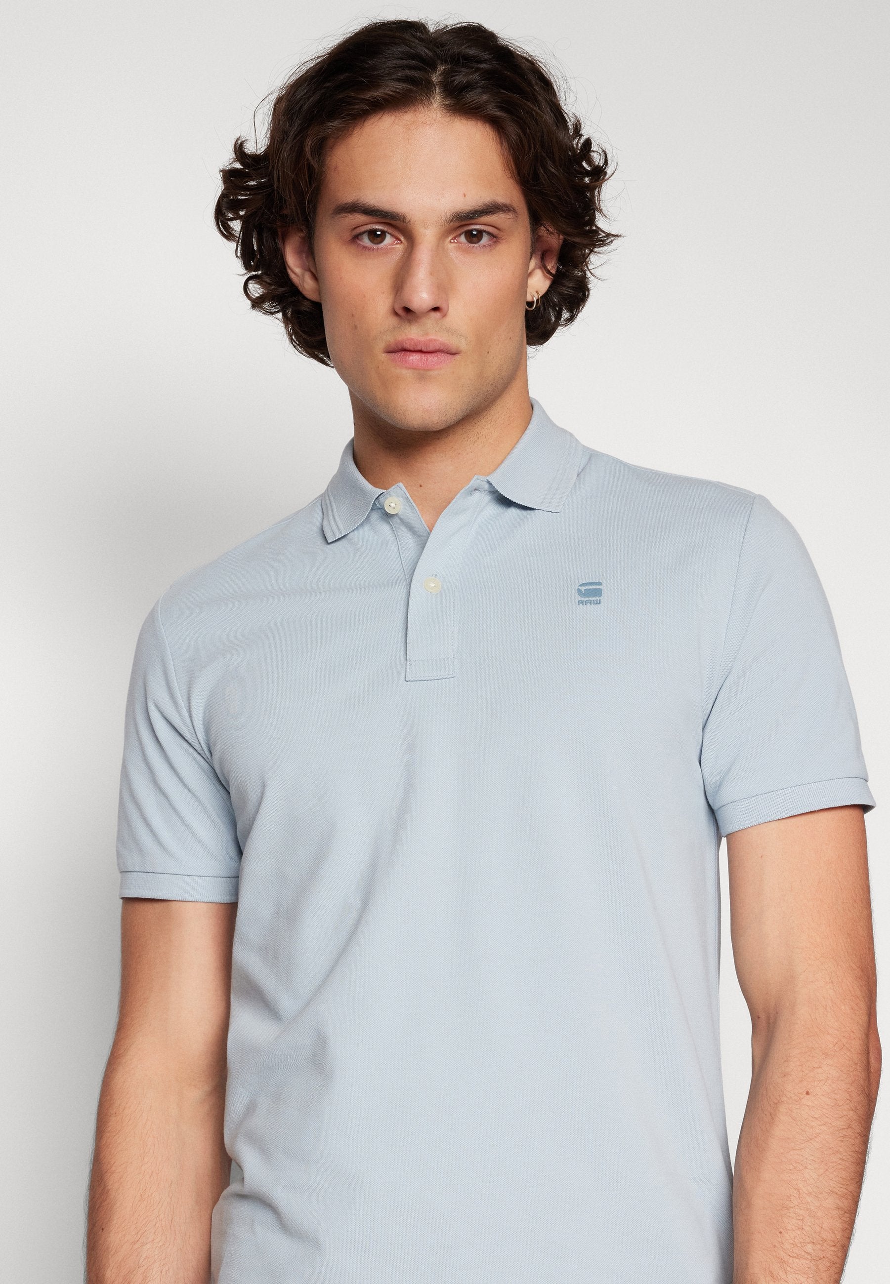 G-Star Raw Mens Dunda Slim Golfer In Baby Blue