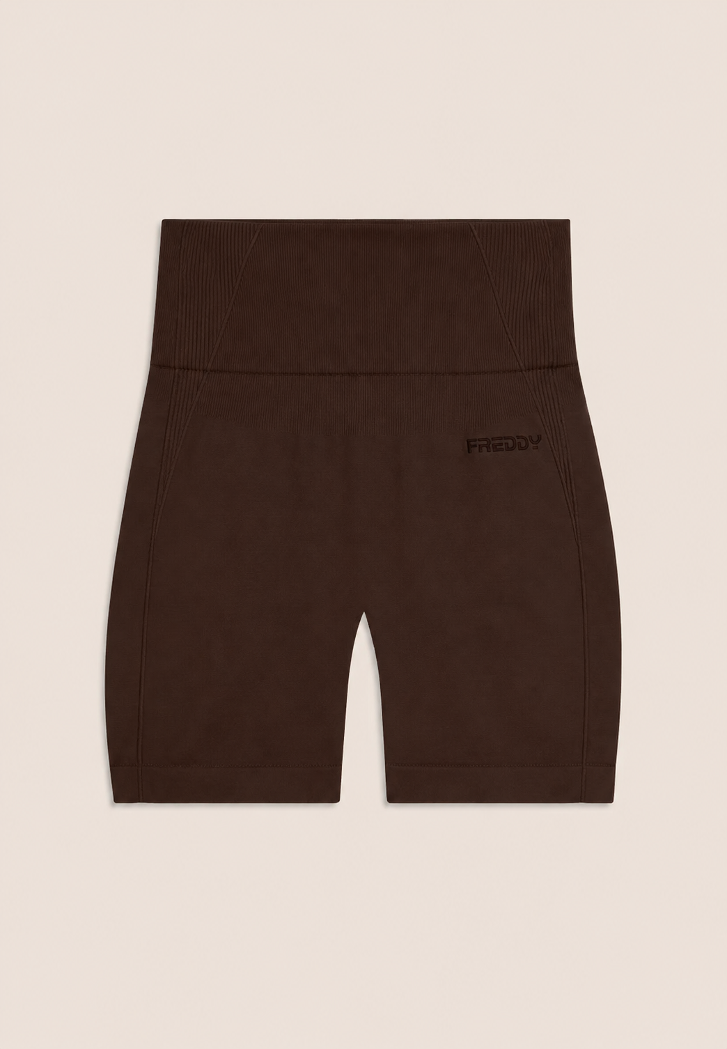 Freddy Womens Knitted Seamless Legging Short In Brown