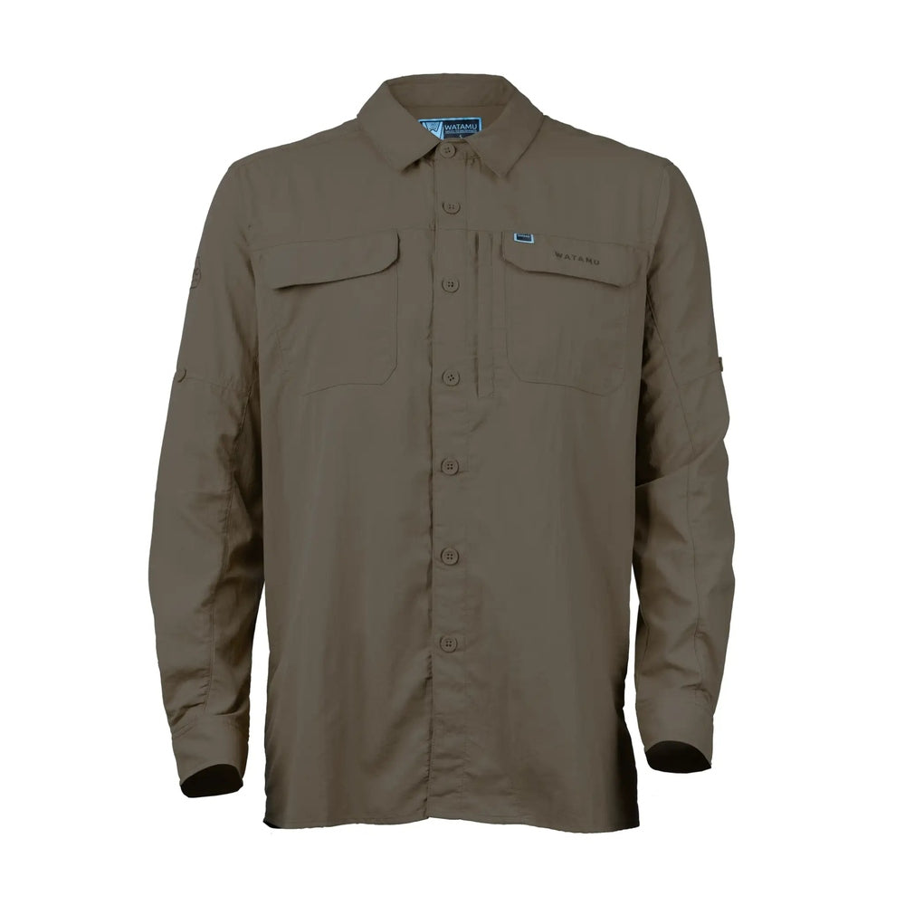 Watamu Mens Pemba Long Sleeves Shirt In Putty