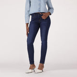 Levis Womens Curvy Straight Skinny Jeans In Dark Indigo