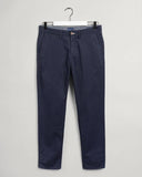 Gant Slim Twill Chinos In Marine