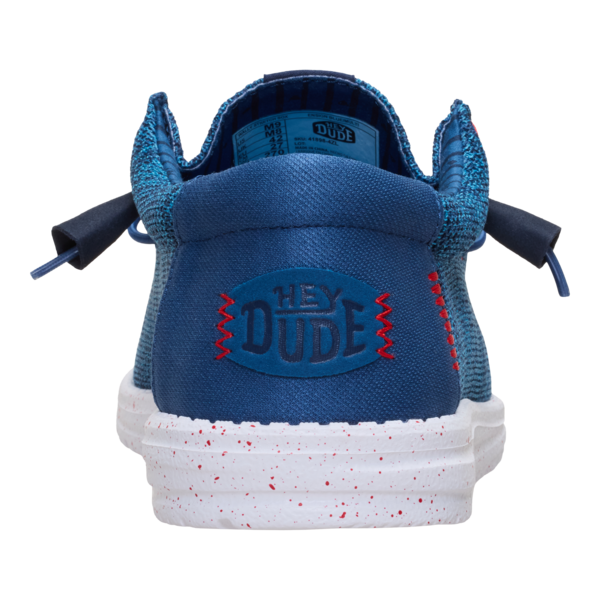 Hey Dude Mens Wally Stretch Mesh Shoes In Blue