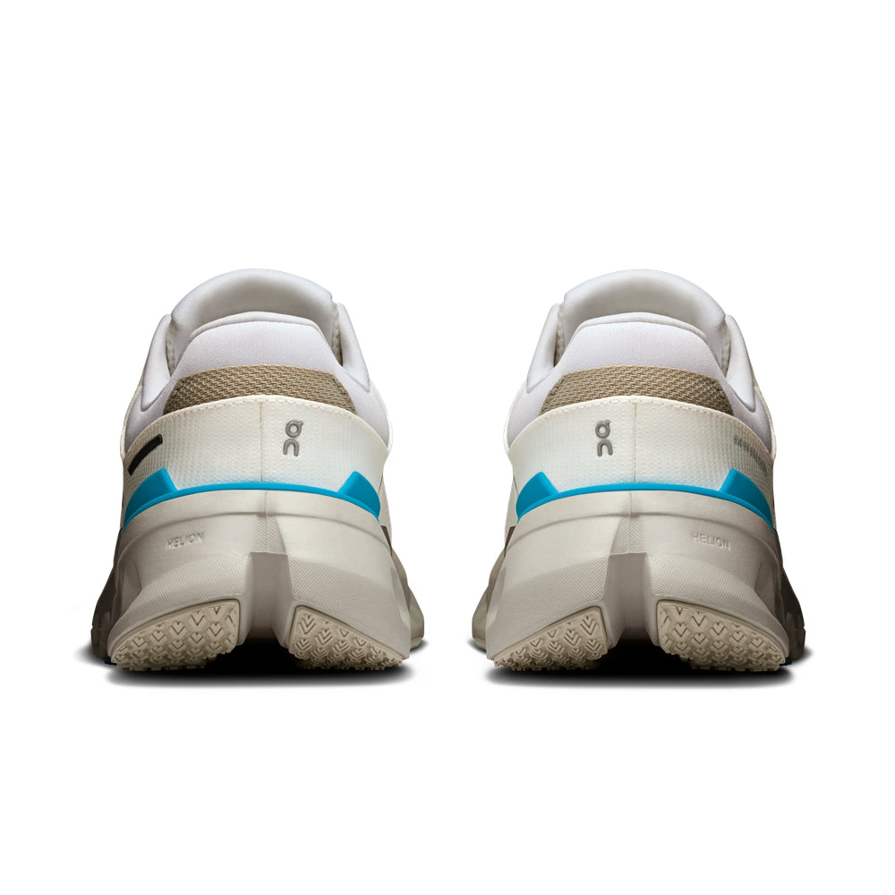 On Womens Cloudrunner 2 Sneakers In White/Horizon