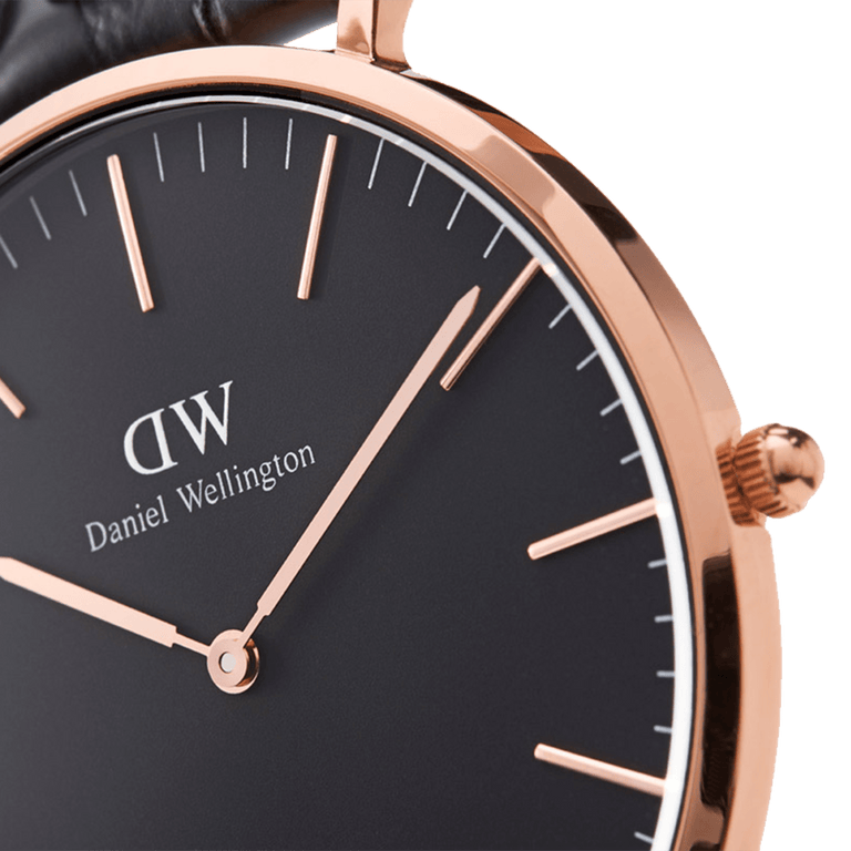 Dw  Gents Classic Rose Gold/Black Dial