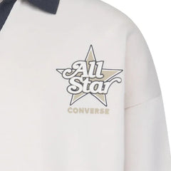 Converse Girls Long Sleeve Polo Dress In Natural