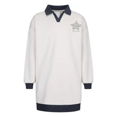 Converse Girls Long Sleeve Polo Dress In Natural