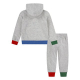 Converse Boys Pull Over Hoodie And Pant Set In Grey Heather