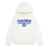 Converse Boys Bleacher Athletic Pull Over Hoodie In Egret