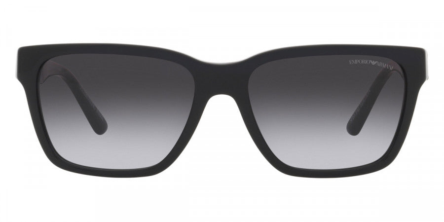 Emporio Armani Full Rim Sunglasses In Shiny Black