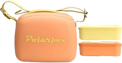 Polarbox 6L Cooler With Strap & 2 Lunch Boxes In Orange And Yellow