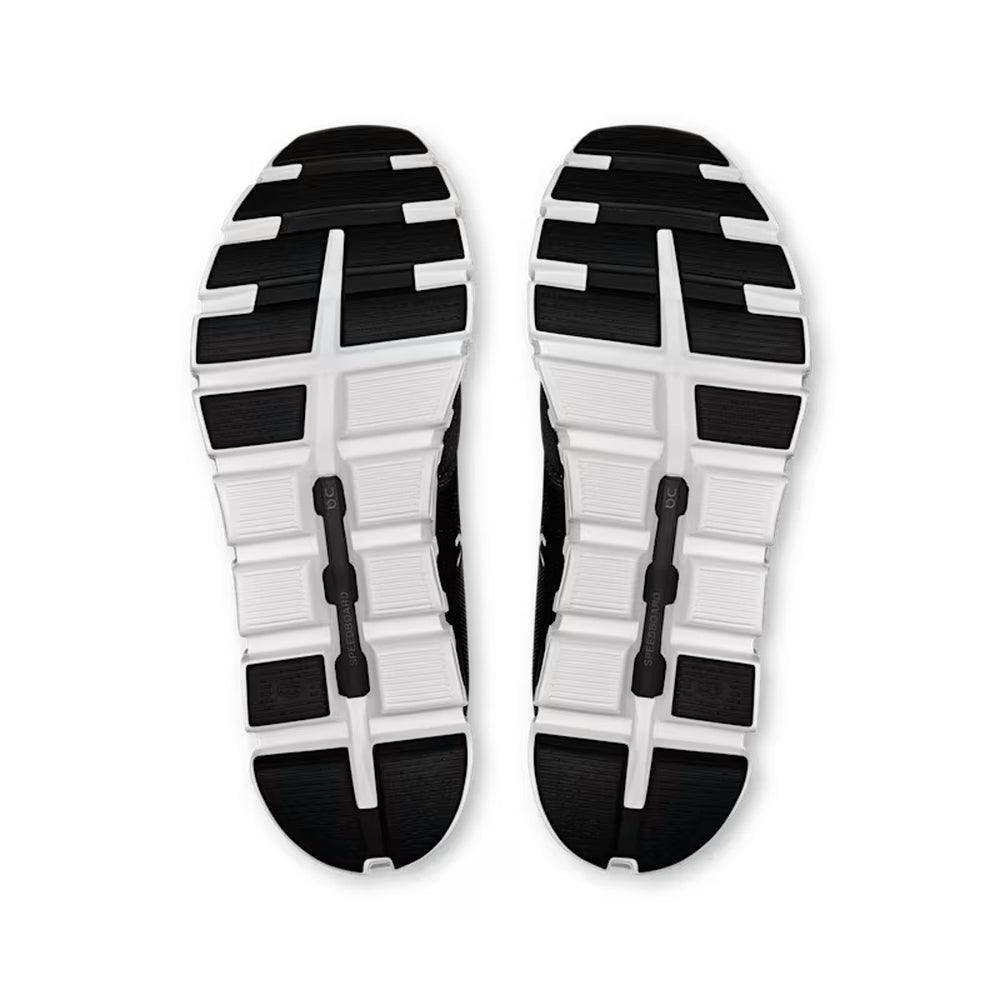 On Mens Cloud 6 Sneakers In Black/White