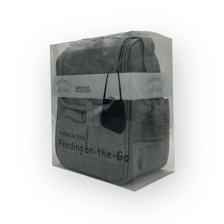 Mother's Choice Pu Upper Baby Bottle Warmer Thermal Bag in Grey
