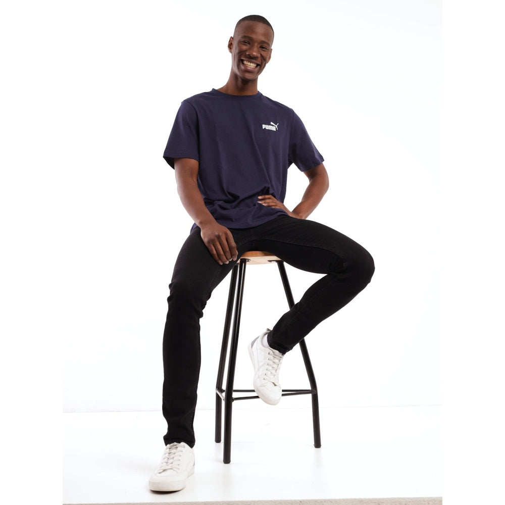 Puma Mens Essential Small Logo T-Shirt In Peacoat