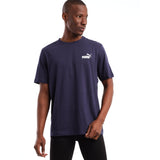 Puma Mens Essential Small Logo T-Shirt In Peacoat