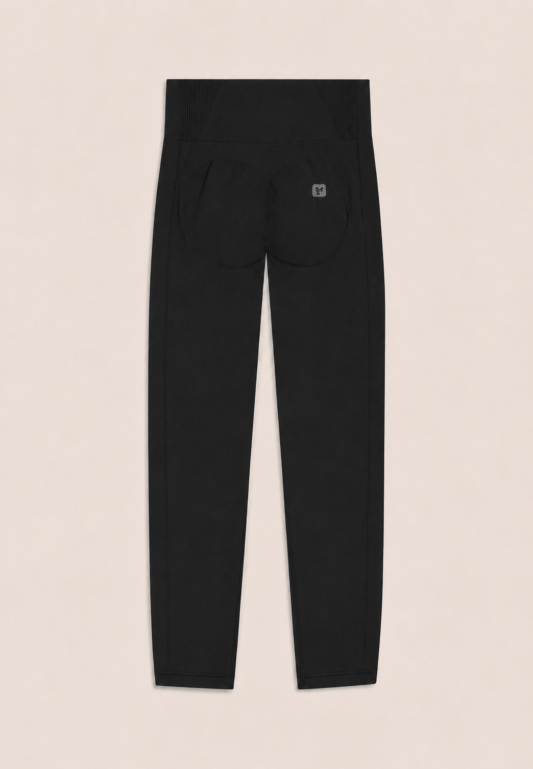 Freddy Womens Knitted Seamless 7/8 Leggings High Waist In Black