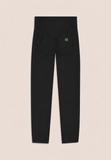 Freddy Womens Knitted Seamless 7/8 Leggings High Waist In Black