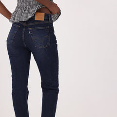 Levis Womens Wedgie Slim Jeans In Dark Indigo