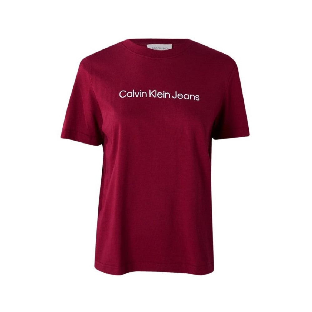 Calvin Klein Womens Classic Logo T-Shirt In Magenta