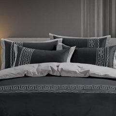 Egyptian Cotton Co T400 Donatella Duvet Black/Silver