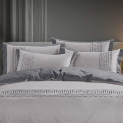 Egyptian Cotton Givenchy T400 Duvet Covers In Silver and Grey