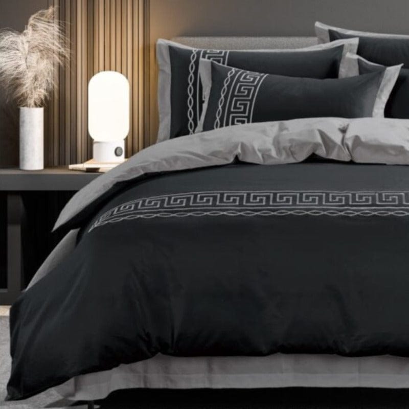 Egyptian Cotton Co T400 Donatella Duvet Black/Silver