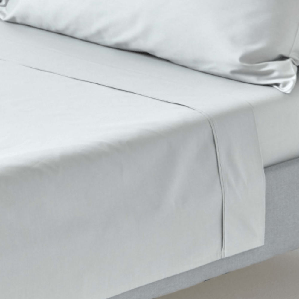 Egyptian Cotton T400 Oxford Flat Sheet In Grey