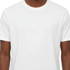 Ben Sherman Mens Embossed Bear T-Shirt In White