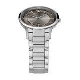 Emporio Armani Mens Arch 3 Hand Watch In Silver