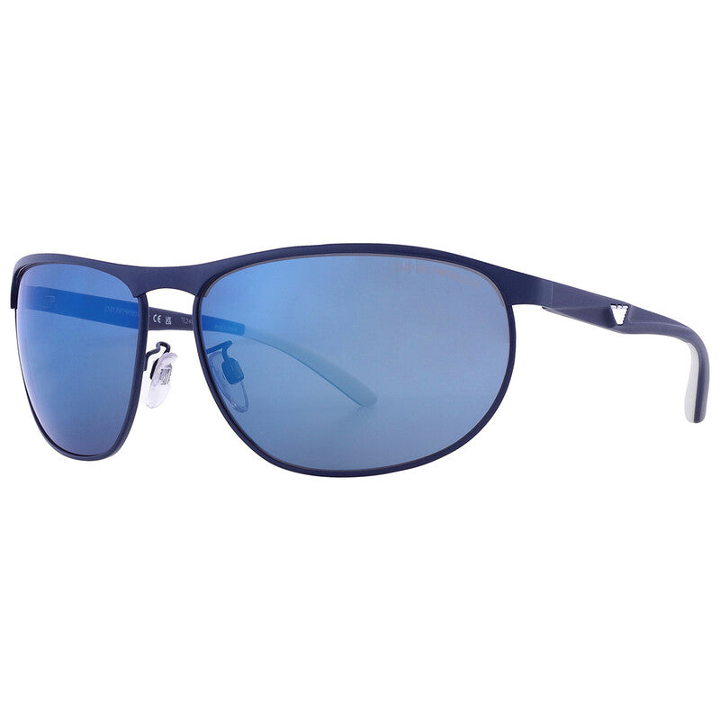 Emporio Armani Mirrored Sunglasses In Blue