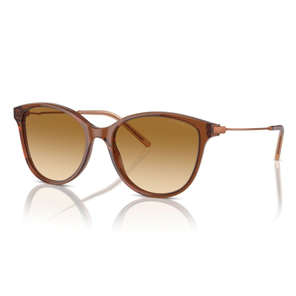 Emporio Armani Womens Cat Eye Sunglasses In Brown