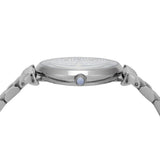 Emporio Armani Ladies Blue Dial Watch  In Silver