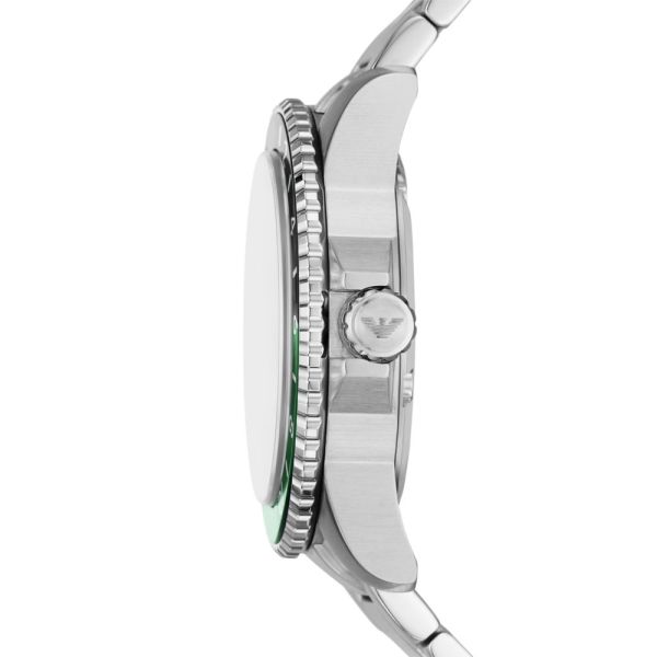 Emporio Armani Men`s GMT Dual Time Stainless Steel Watch