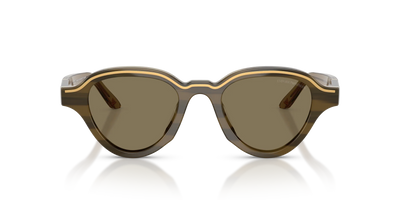 Emporio Armani Womens Geometric Sunglasses In Olive/Brown