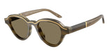 Emporio Armani Womens Geometric Sunglasses In Olive/Brown