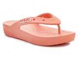 Crocs Classic Platform Flip In Papaya