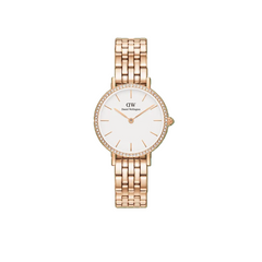 Daniel Wellington Petite Lumine Bezel 5-Link Rose Gold Watch