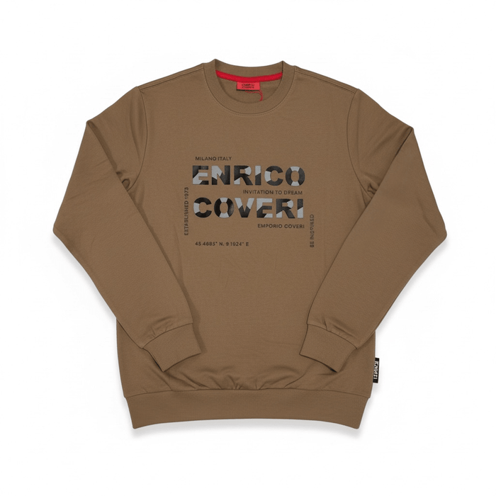 Enrico Coveri Mens 29 Sweatshirt In Camel