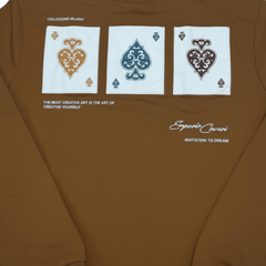 Enrico Coveri Mens 4 Sweatshirt In Camel