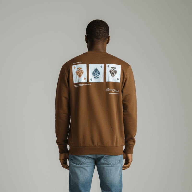 Enrico Coveri Mens 4 Sweatshirt In Camel