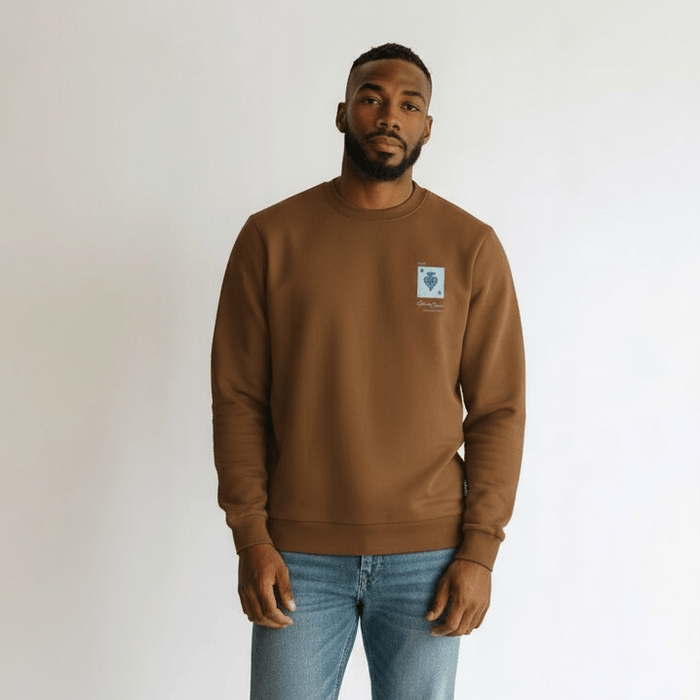 Enrico Coveri Mens 4 Sweatshirt In Camel