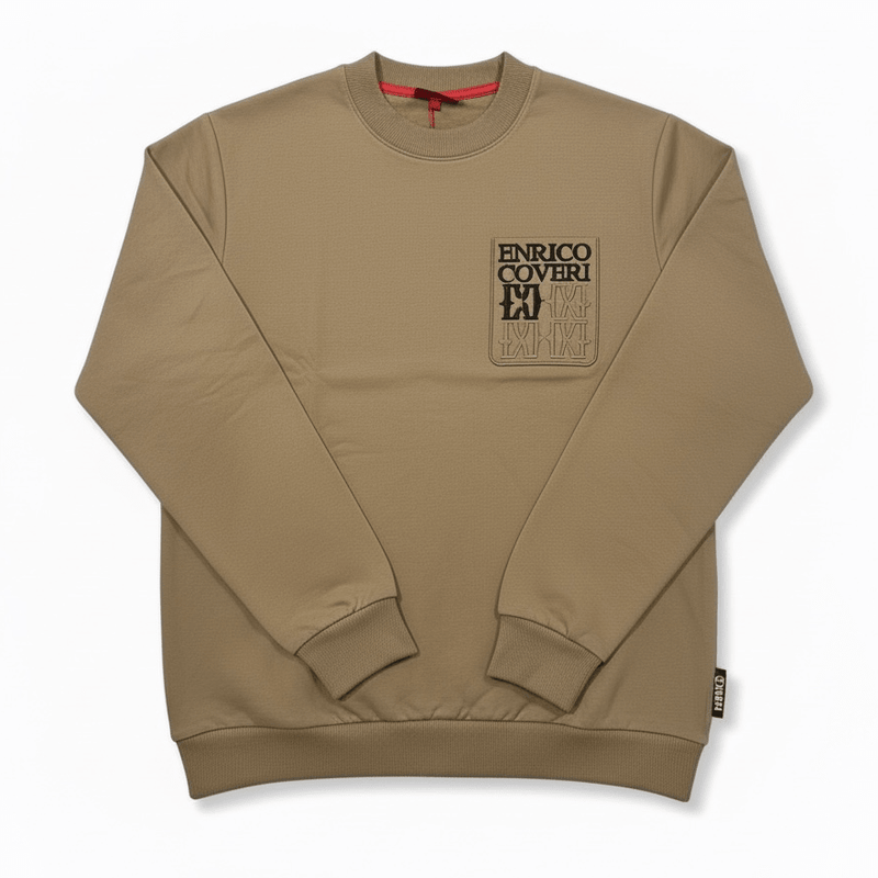 Enrico Coveri Mens Sweatshirt 46 In Camel