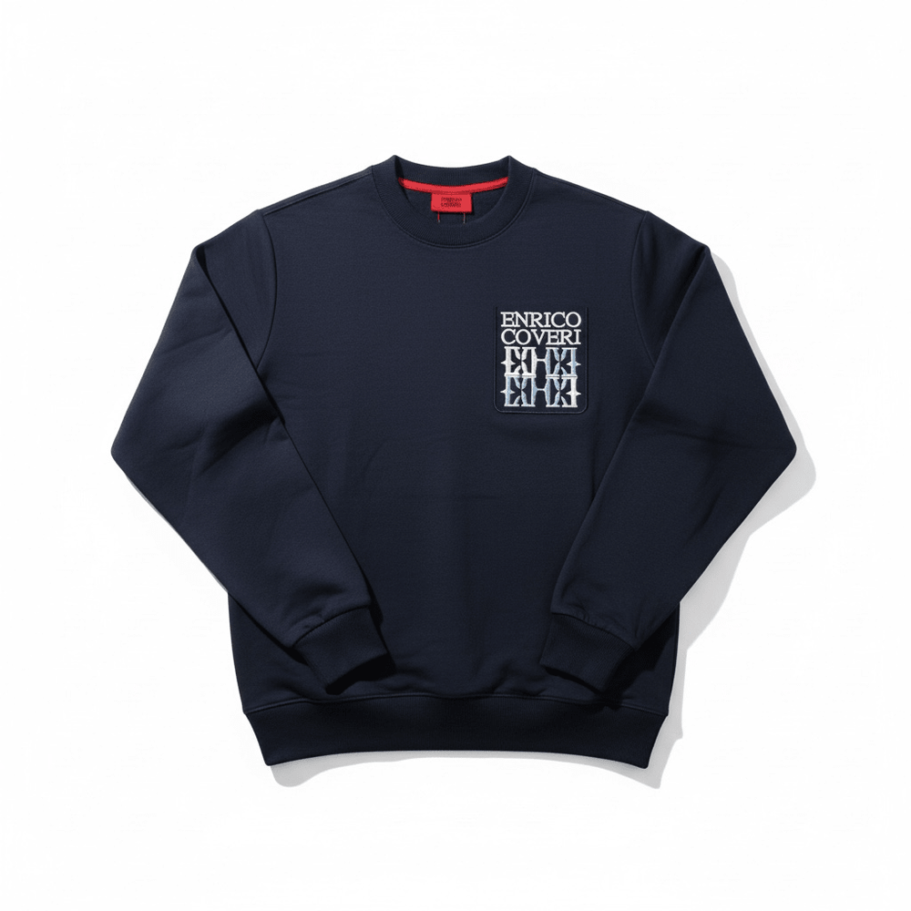 Enrico Coveri Mens Sweatshirt 46 In Dark Navy