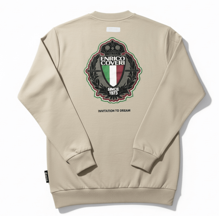 Enrico Coveri Mens Sweatshirt In Khaki